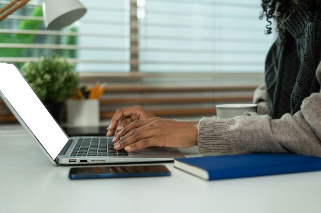 Businesswoman working on tablet and laptop computer, searching working in office.