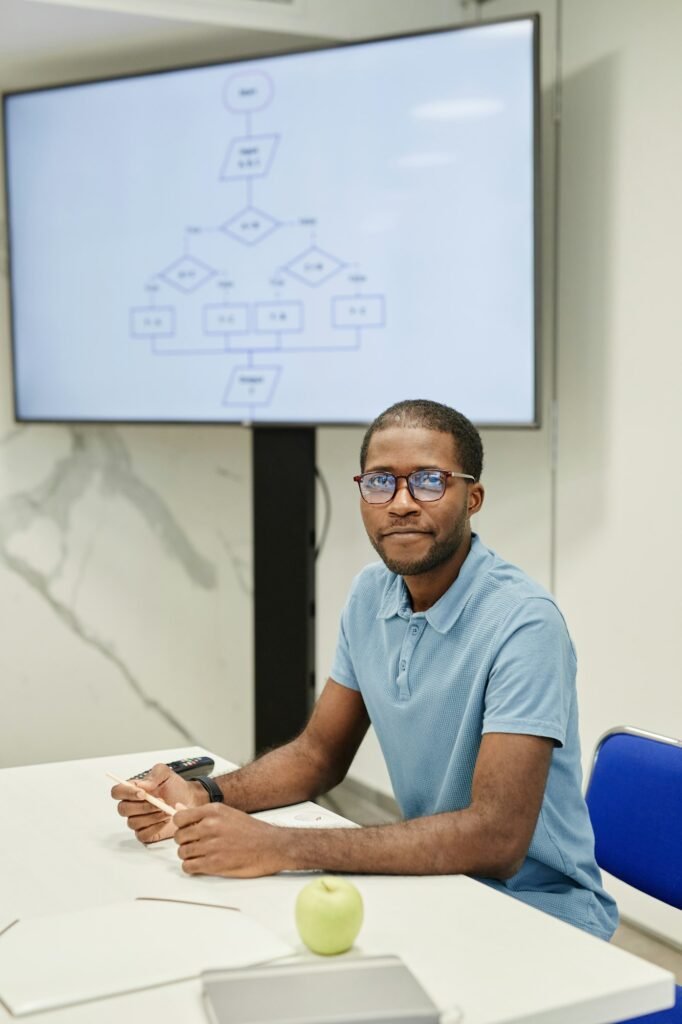 Young Teacher in Class