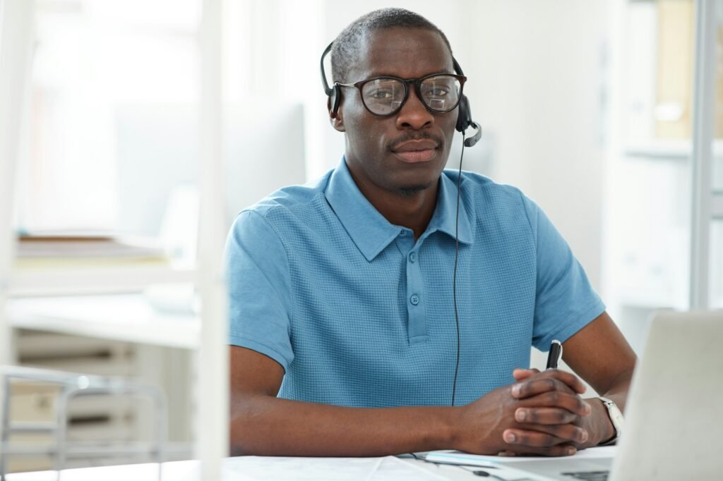 African man working as a consultant